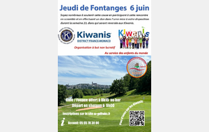 Jeudi de Fontanges (Séniors) 06/06 - KIWANIS -